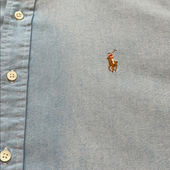 Ralph Lauren Oxford Chambray Short Sleeve Shirt - Picture 4 of 9